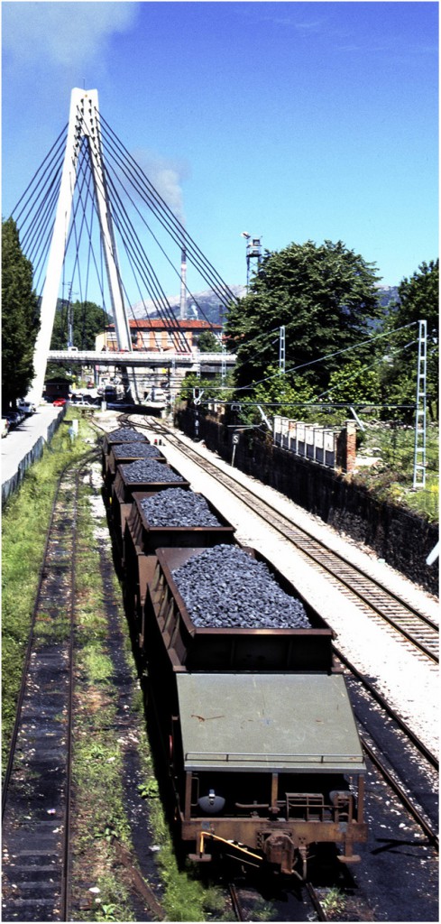 Vagones de carb&oacute;n. Sama de Langreo, Asturias.