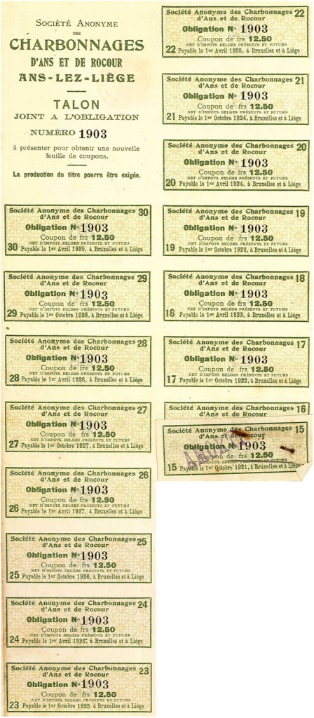 Soci&eacute;t&eacute; Anonyme des Charbonnages d'Ans et de Rocour, Ans, Lieja, B&eacute;lgica. A&ntilde;o 1914.