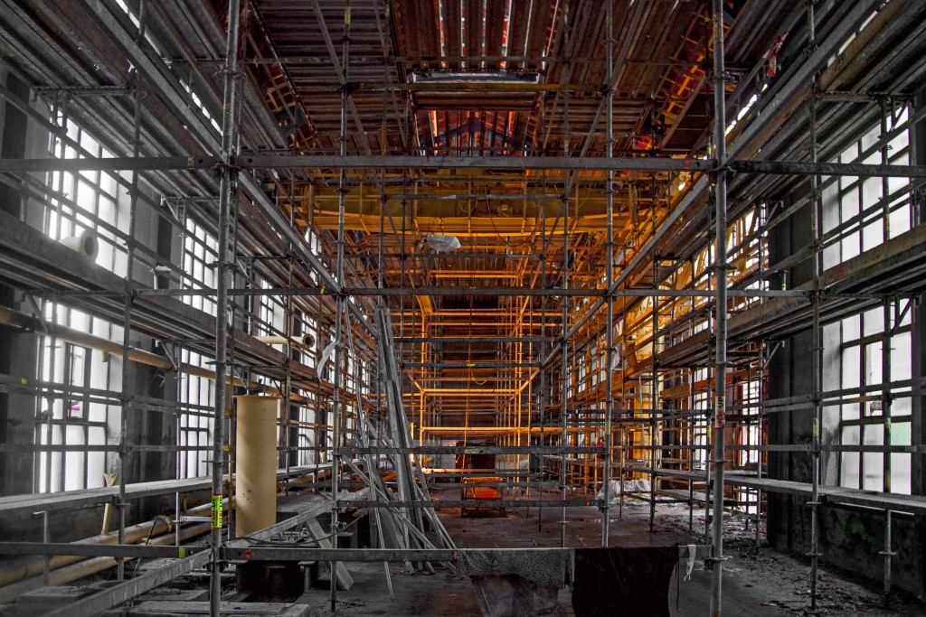 Obras de rehabilitación del Pozo Santa Barbara. Valle de Turon. Mieres. Asturias 2015
