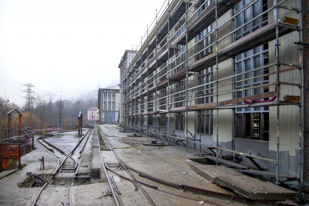 Obras de rehabilitación del Pozo Santa Barbara. Valle de Turon. Mieres. Asturias 2015