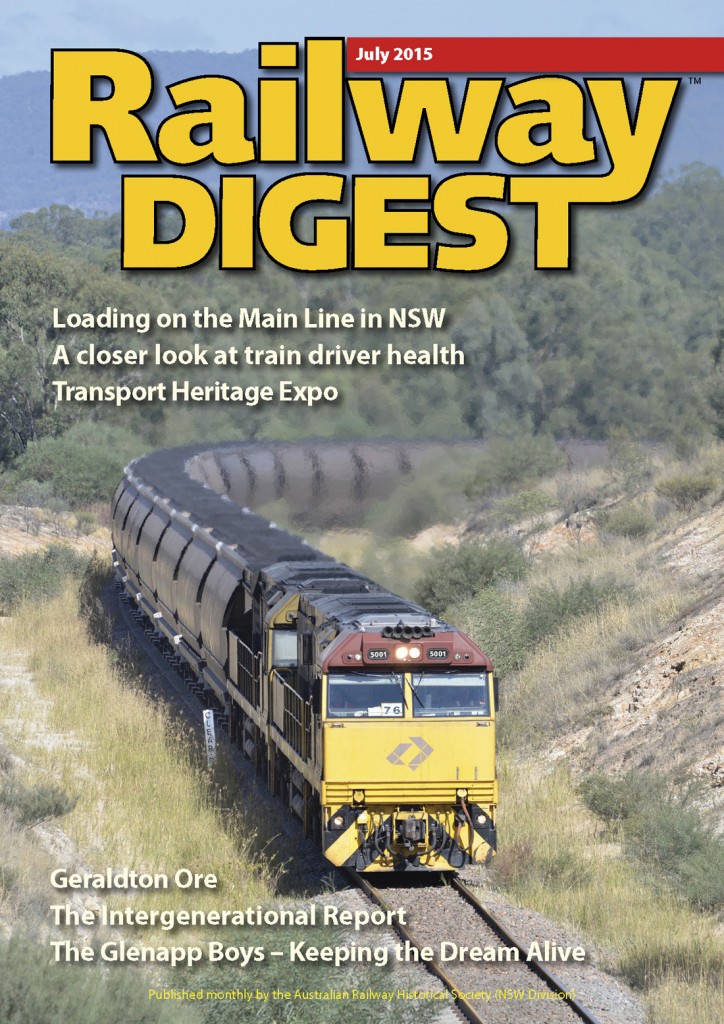 Portada de la revista Railway Digest . Julio 2015
