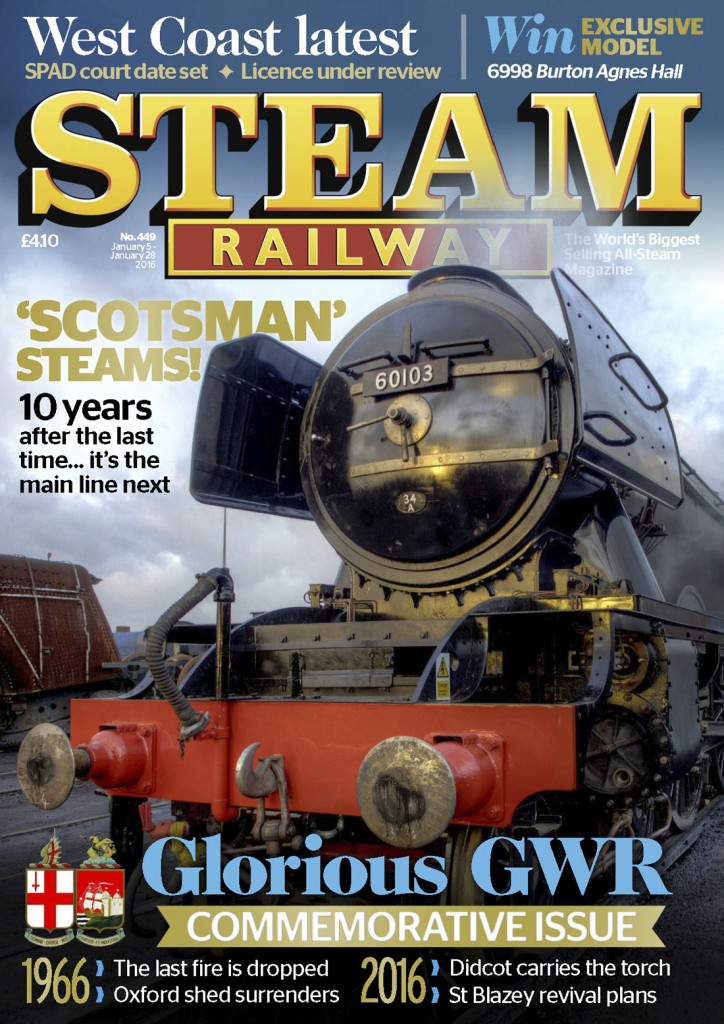 Portada de la revista Steam Railway. Nº 449. Enero 2016