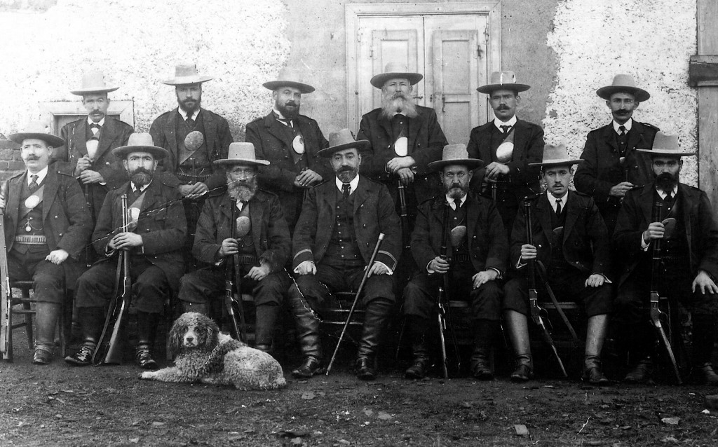 Guarda Jurados de la Sociedad Hullera Española. Caborana. Aller. Asturias 1905