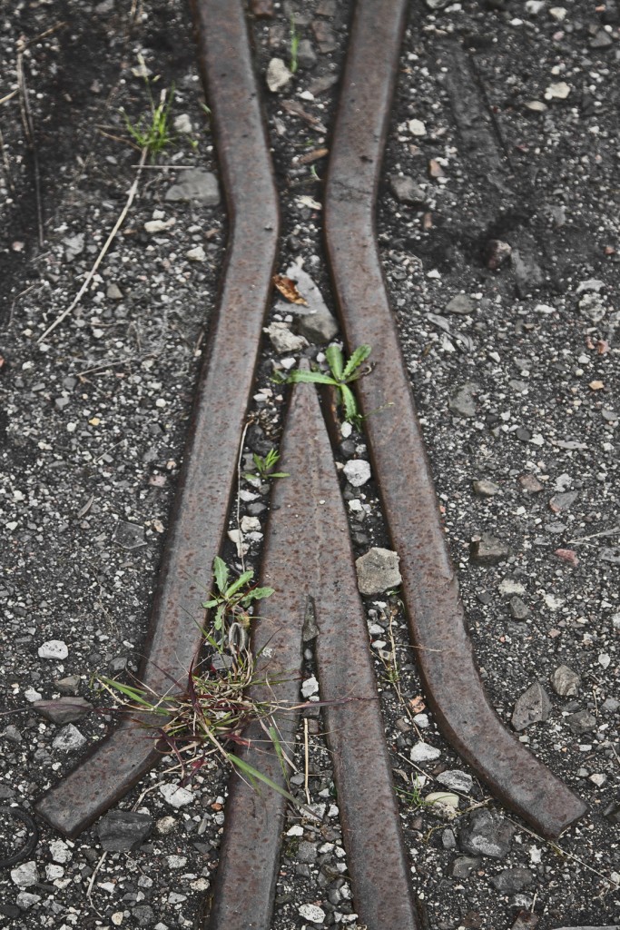 Detalle vías de transporte en Minas de Figaredo, Mieres, Asturias. A&ntilde;o 2013.