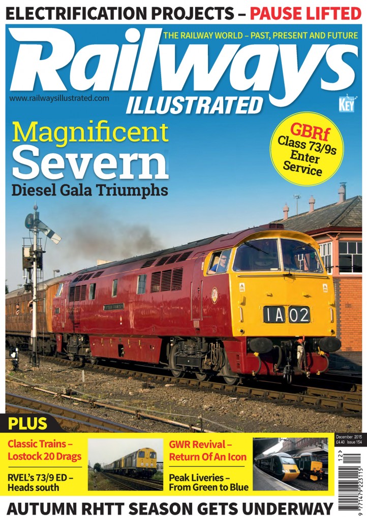 Portada de la revista Railways Illustrated. Diciembre 2015