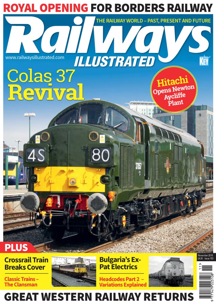 Portada de la revista Railways Illustrated. Noviembre 2015