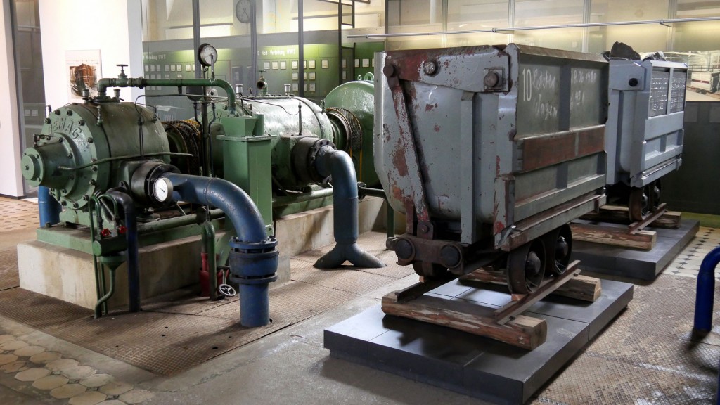 Maquinaria en el Museo Minero de las Minas de Rammelsberg. Goslar Alemania 2014