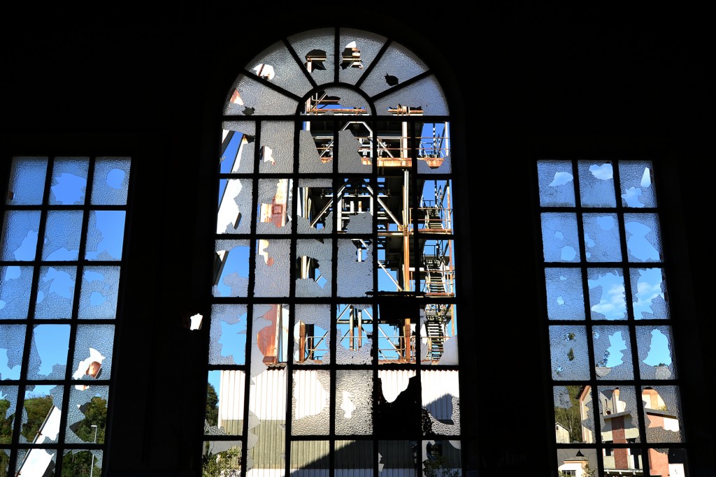 Antigua casa de máquinas del pozo Lieres nº 2, de Minas de Solvay. Lieres. Siero. Asturias 2015