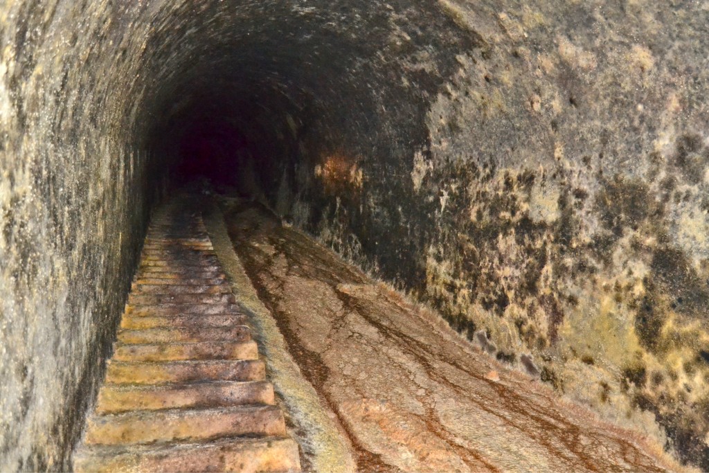 Pozo plano que baja desde la superficie a la primera planta del pozo Modesta. Langreo. Asturias 2013