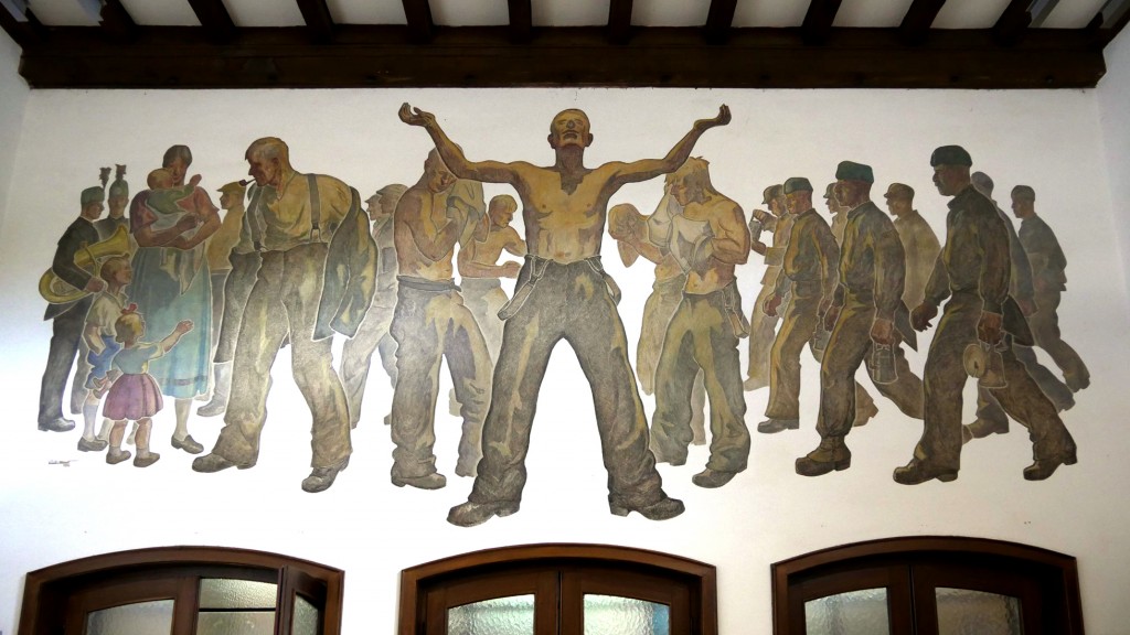 Mural en el Museo Minero de las Minas de Rammelsberg. Goslar. Alemania. 2014.