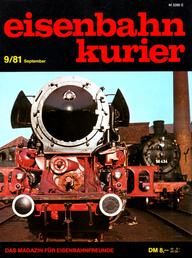 Portada de la revista Eisenbahn Kurier (El Correo del Ferrocarril). Septiembre 1981