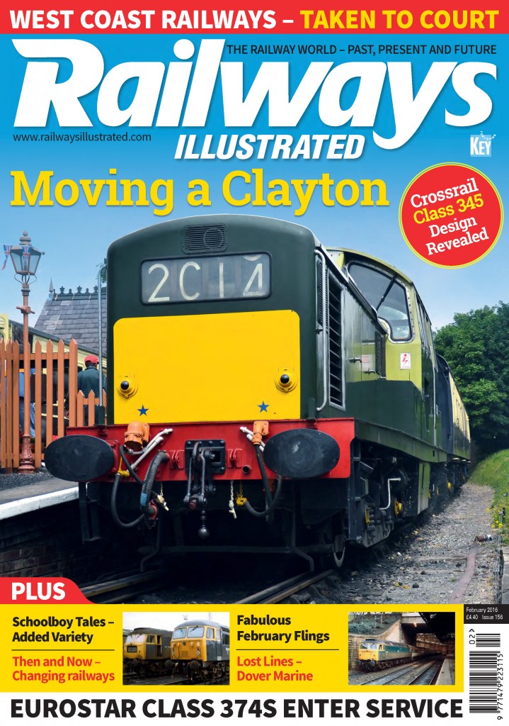 Portada de la revista Railways Illustrated. Febrero 2016