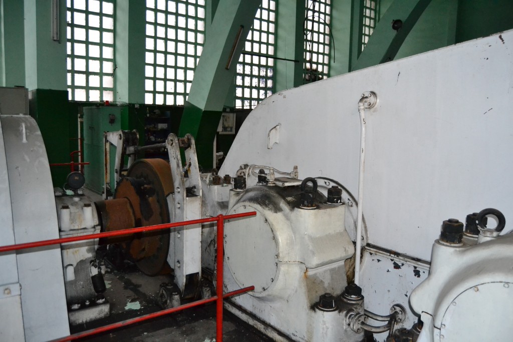 Detalle de la máquina de extracción. Pozo San Inocencio. Cortina. Turón. Asturias. 2012