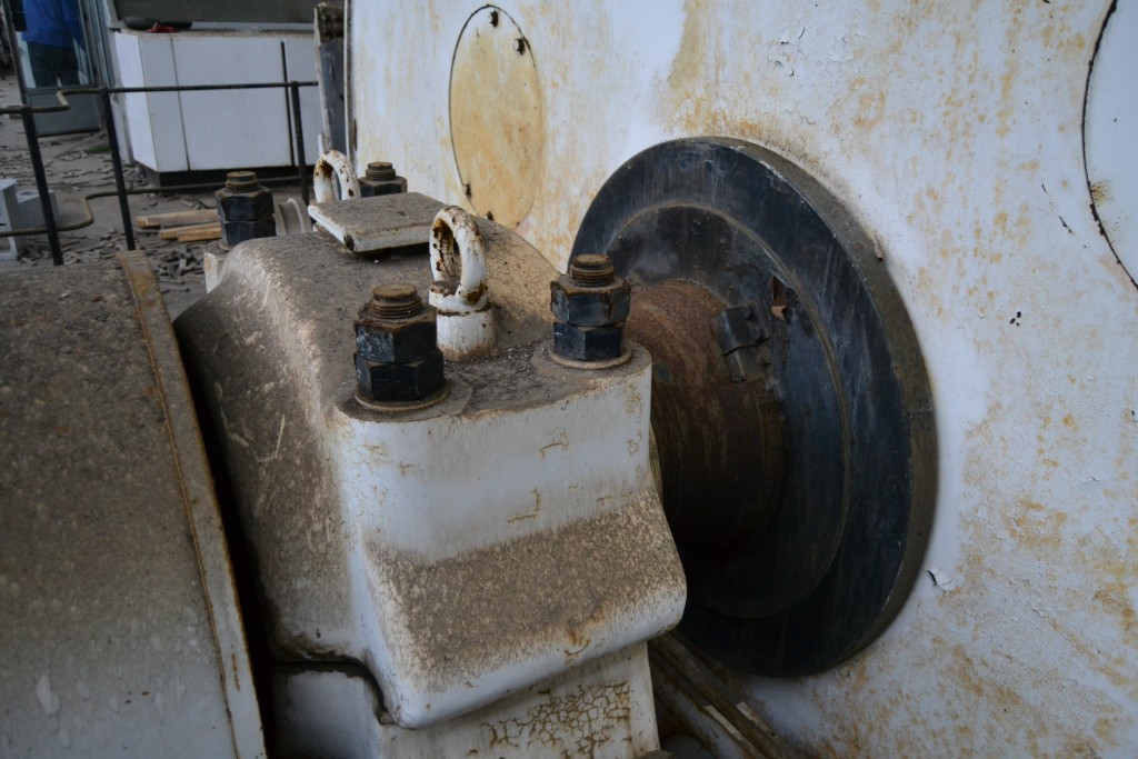 Detalle de la máquina de extracción del Pozo Polio. Hueria de San Juan. Mieres. Asturias 2016