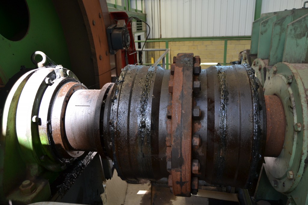 Eje de la máquina de extracción del pozo nº 2 de Mina La Camocha. Gijón. Asturias 2013