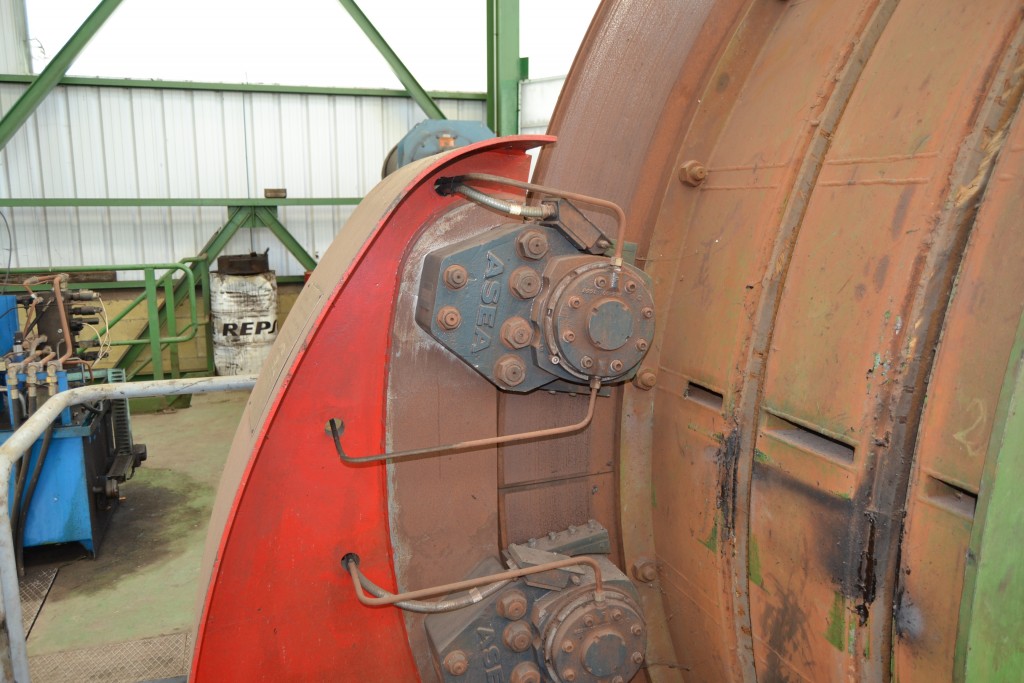 Freno de la máquina de extracción del Pozo nº 2 de Mina La Camocha. Gijón. Asturias 2013