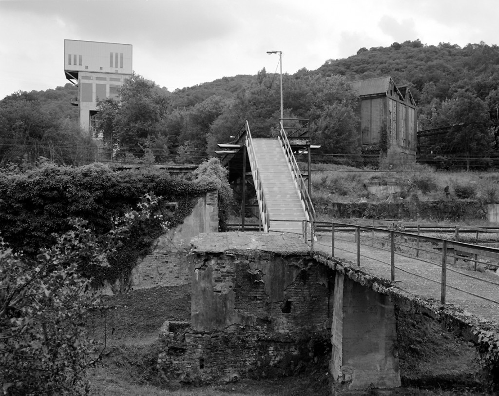 Vista exterior de las instalaciones del Pozo Mosquitera. Langreo. Asturias 2014
