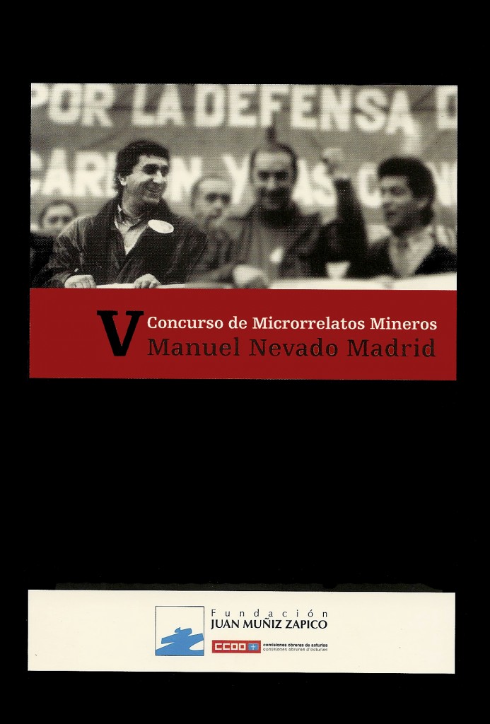 Portada del libro V Concurso de Microrrelatos Mineros Manuel Nevado Madrid. Fundación Muñiz Zapico. 2009