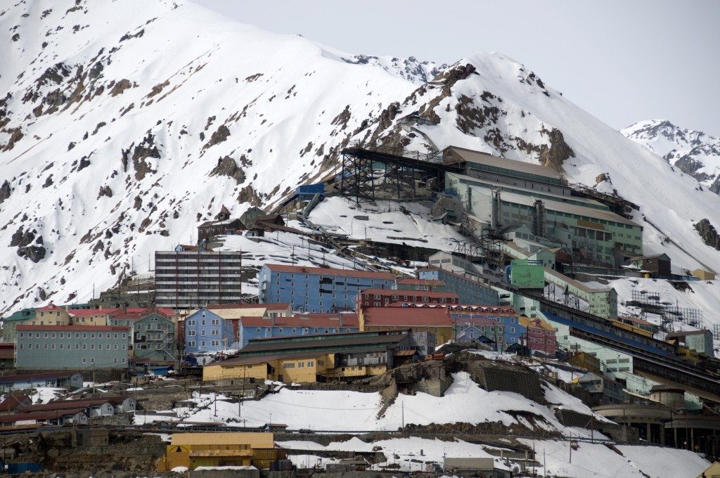 Instalaciones mineras en Sewell, Chile. 2013