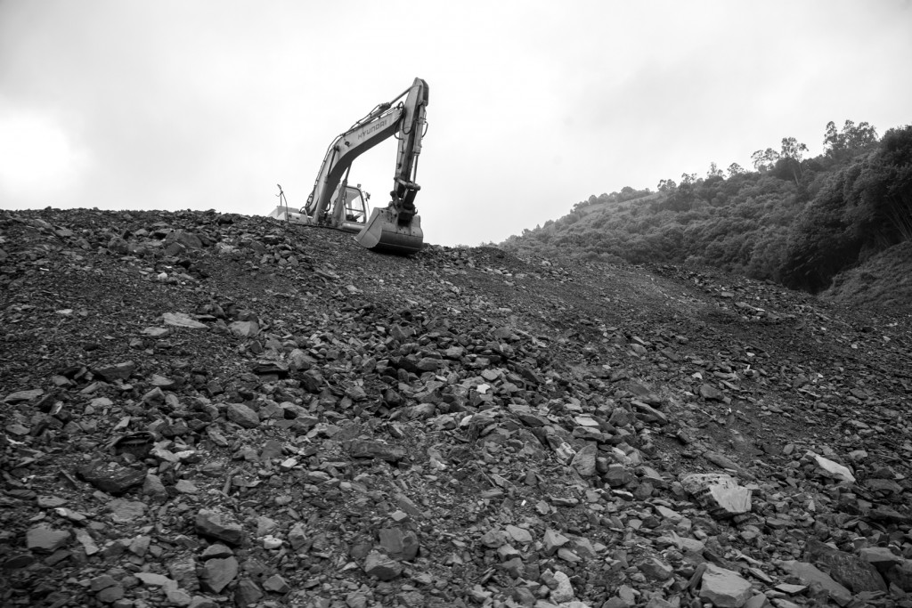 Desmonte de la escombrera de Minas de Figaredo. Mieres. Asturias 2016