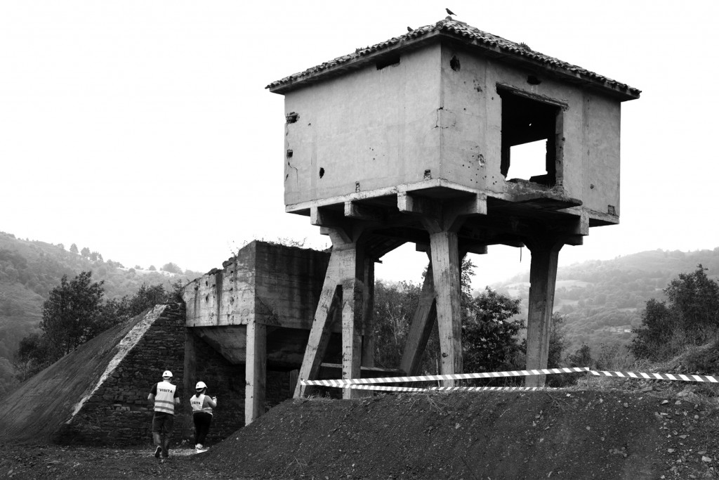 Restos del antiguo castillete del Plano Inclinado Sarabia. Minas de Figaredo. Mieres. Asturias 2016