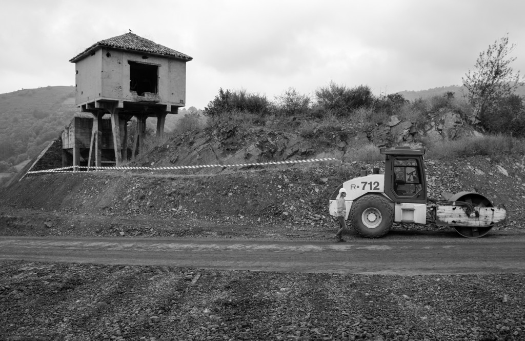 Restos del antiguo castillete del Plano Inclinado Sarabia. Minas de Figaredo. Mieres. Asturias 2016