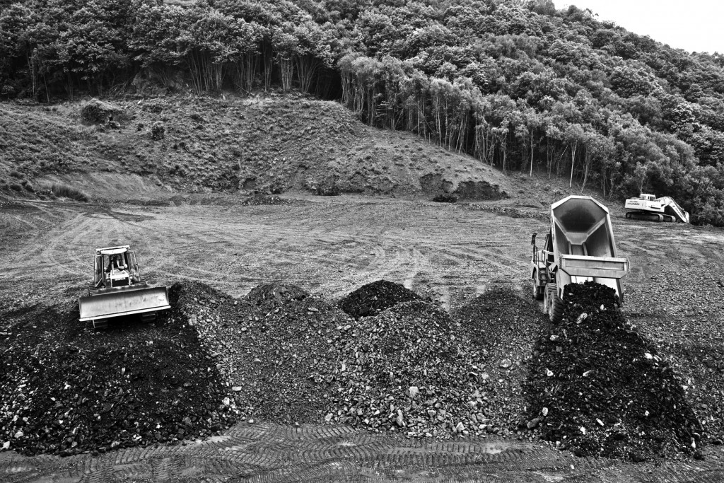 Desmonte de la escombrera de Minas de Figaredo. Mieres. Asturias 2016