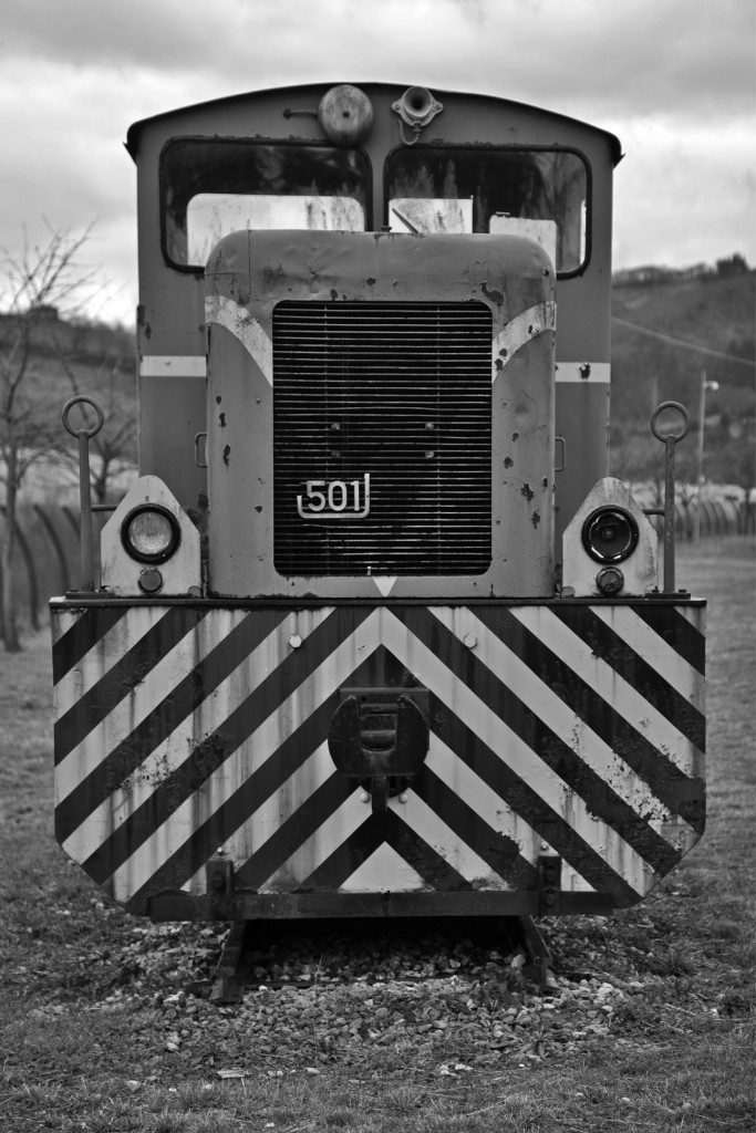 Antigua locomotora en el Pozo Soton. S.M.R.A. Asturias 2015