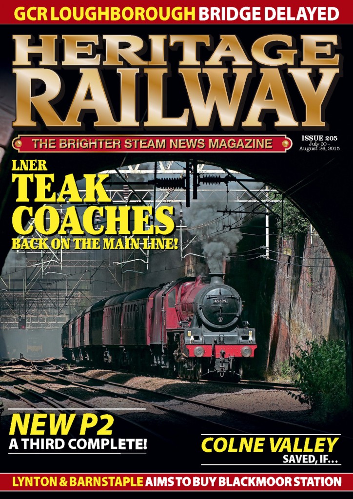 Portada de la revista Heritage Railway. Numero 205. Julio – Agosto 2015