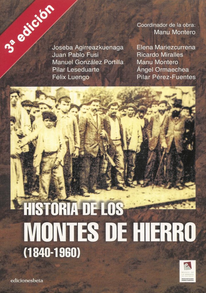 Portada del libro Historia de los montes de hierro (1840-1960), de varios autores. Bilbao 1990.