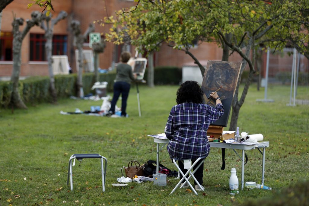I Certamen de pintura rápida del Pozo Soton. San Martín del Rey Aurelio. Asturias 2016