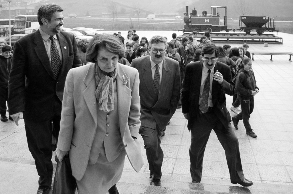 Día de la inauguración del Museo de La Minería y la Industria de Asturias. El Entrego. San Martín del Rey Aurelio. Abril 1994