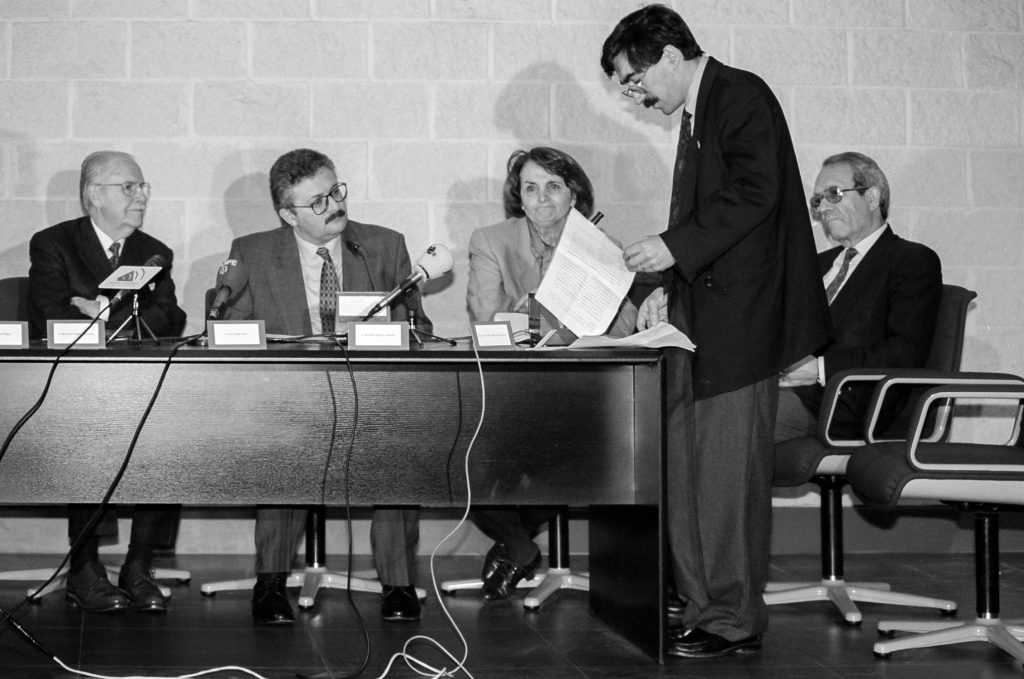 Discurso de autoridades el dia de la inauguración del Museo de La Minería y la Industria de Asturias. El Entrego. San Martín del Rey Aurelio. Abril 1994