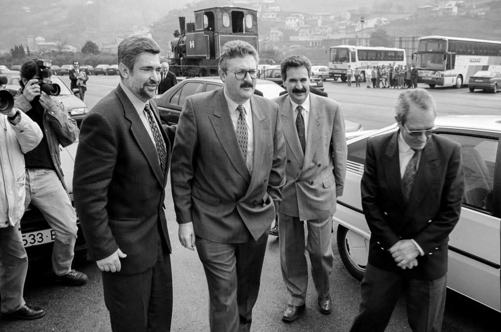 Dia de la inauguración del Museo de La Minería y la Industria de Asturias. El Entrego. San Martín del Rey Aurelio. Abril 1994