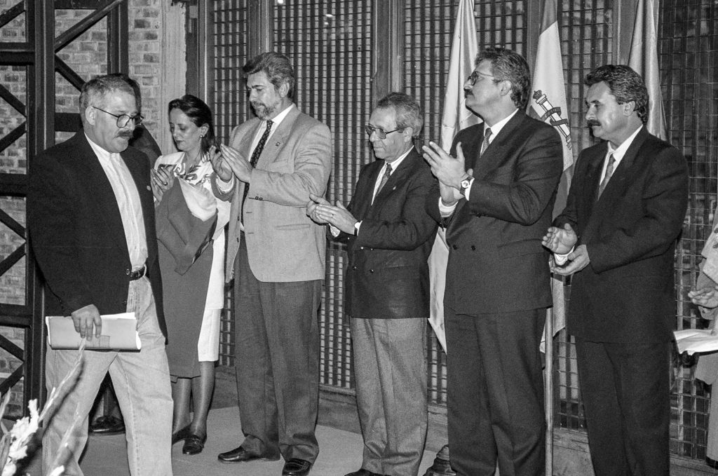 Discurso de autoridades el día de la inauguración del Museo de La minería y la Industria de Asturias. El Entrego. San Martín del Rey Aurelio. Abril 1994