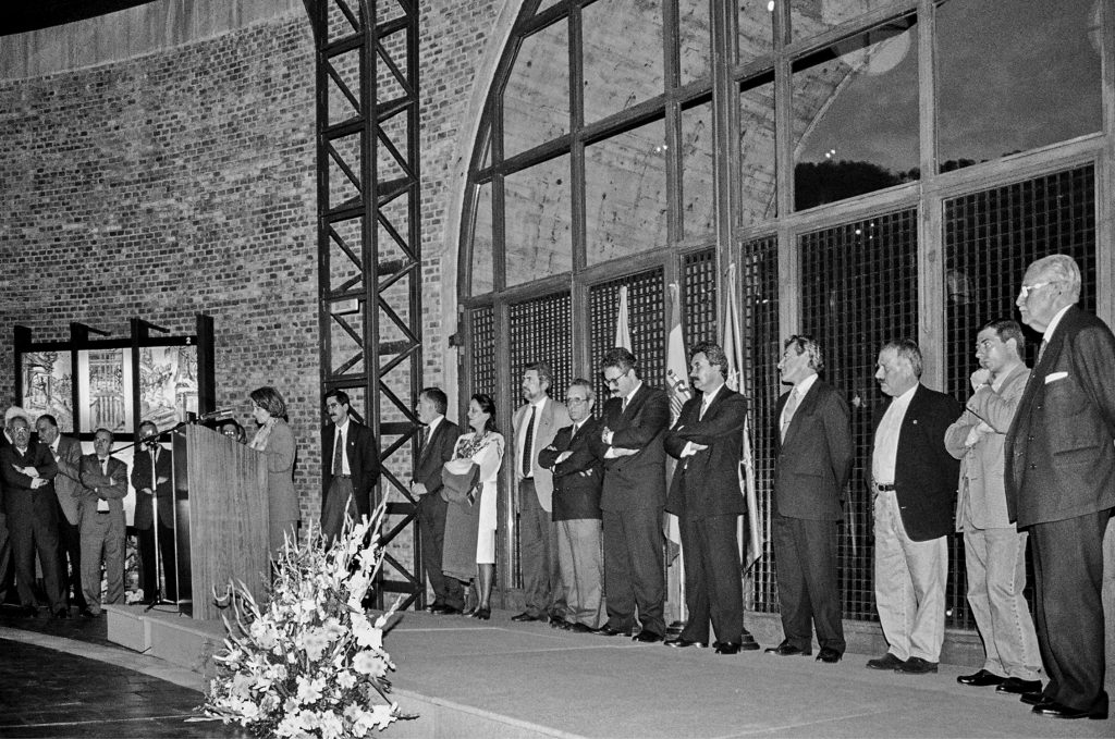 Discurso de autoridades el día de la inauguración del Museo de La minería y la Industria de Asturias. El Entrego. San Martín del Rey Aurelio. Abril 1994