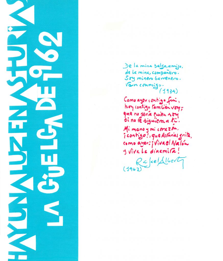 Portada del libro Hay una luz en Asturias. La Huelga de 1962. Fundación Juan Muñíz Zapico. Año 2002