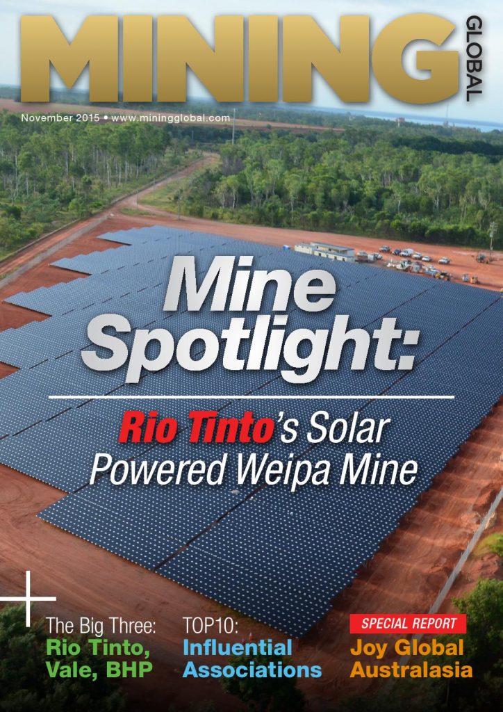 Portada de la revista Mining Global. Noviembre 2015