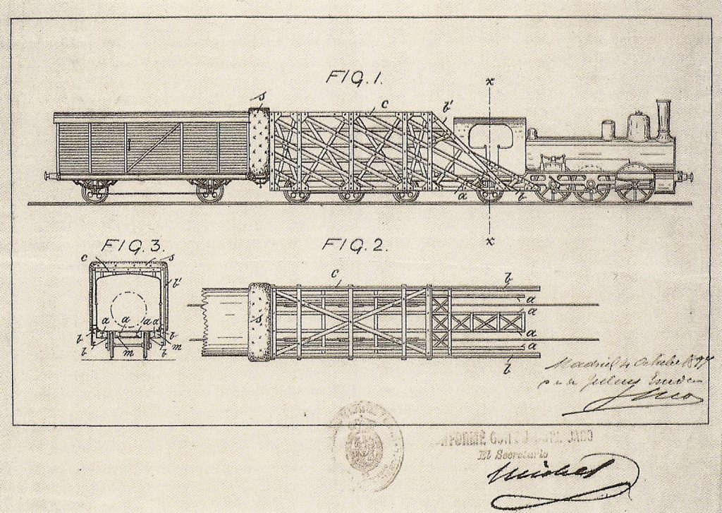Patente nº 21.546 solicitada por Julius Emden, por un vagón de seguridad. Año 1897