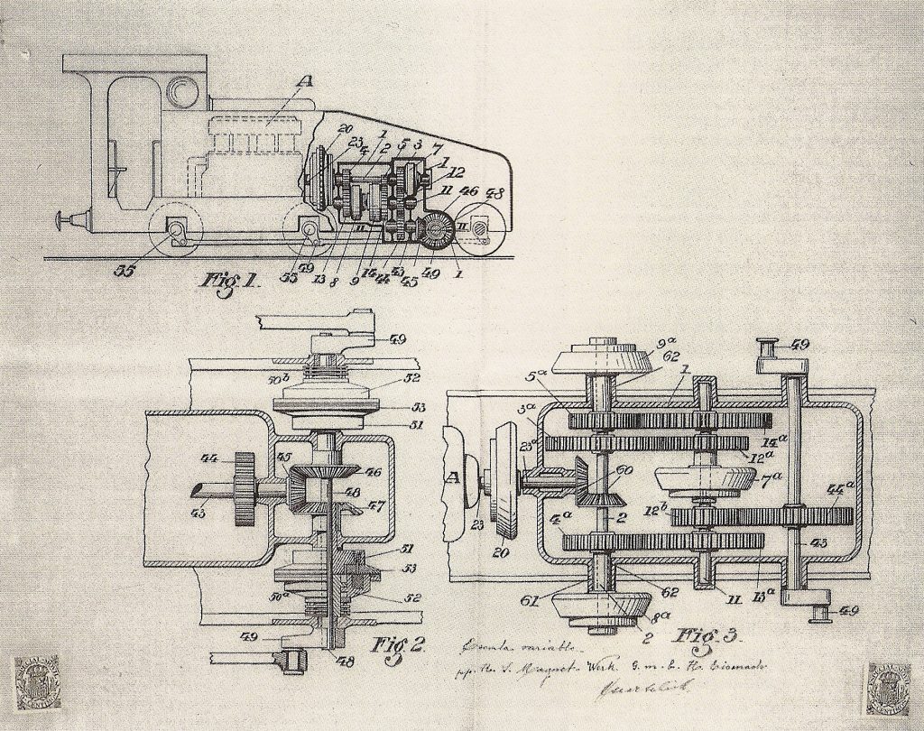 Patente nº 91.056, de la firma alemana Magnet Werk . Año 1924