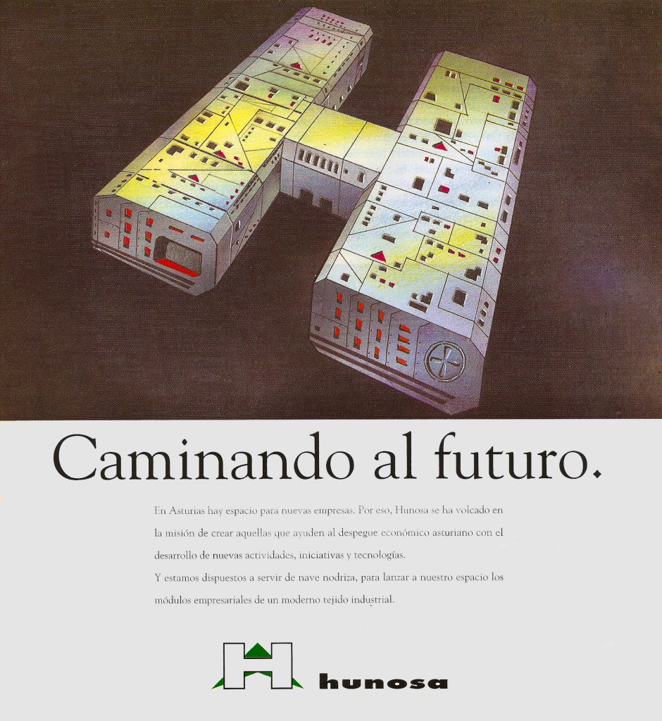 Publicidad de la empresa publica Hunosa. Asturias. Años 80