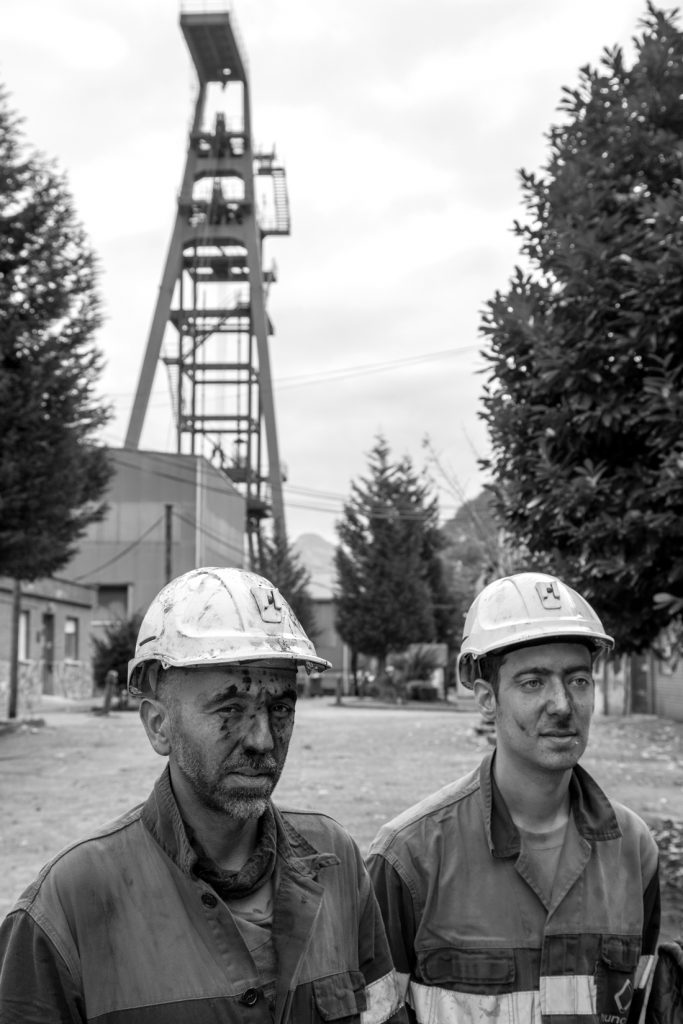 Trabajadores del Pozo Carrio. Laviana. Asturias 2016