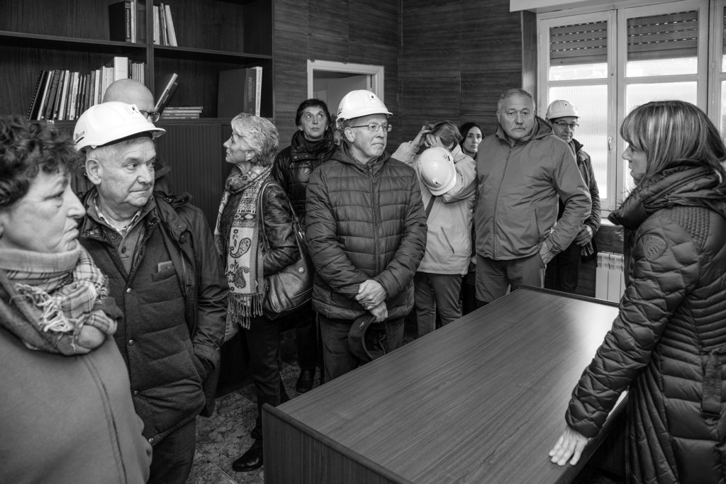 Visita de antiguos trabajadores mineros de la Cuenca de Sabero al Memorial del Pozo Sotón. S.M.R.A. Asturias. 2017