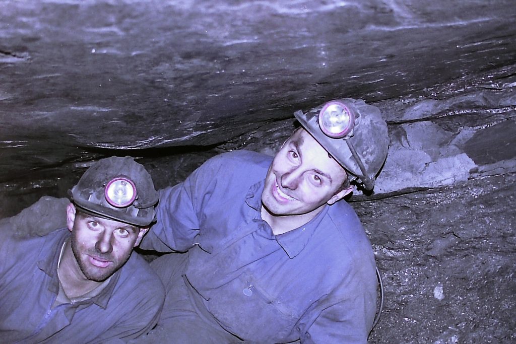 Mineros en el interior de la Mina del Valdeloso S.L. Folgoso de la Ribera. Leon 1999