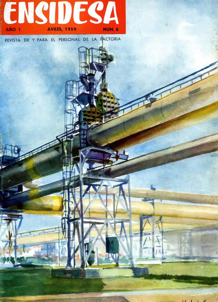 Portada de la revista ENSIDESA. Año I, Número 8. Avilés 1959
