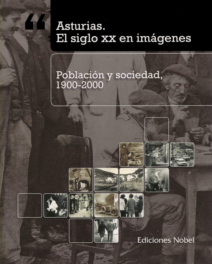 Portada del libro Población y sociedad, 1900-2000, de Ediciones Nobel. Asturias 2007