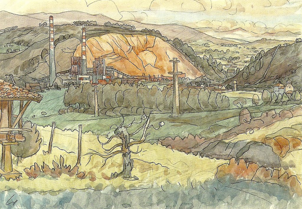 Cuadro “Albandi (estudio)”, de Efrén García Fernández. Asturias. 1990.