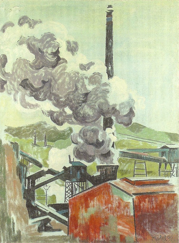Cuadro “La Chimenea de Serín”, de Mabel Álvarez. Asturias. 1999.
