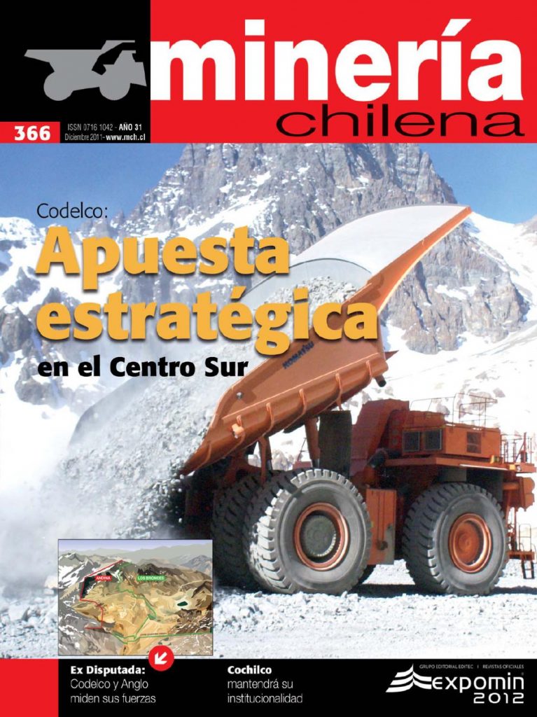 Portada de la revista Minería Chilena. Número 366, Diciembre 2011.