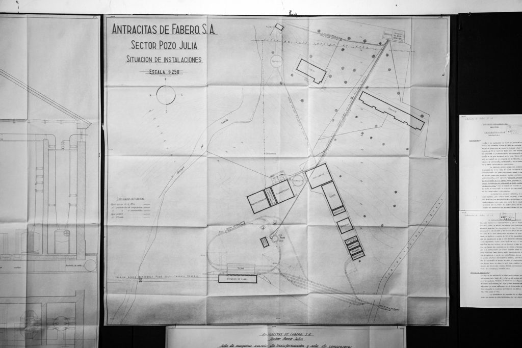 Plano de las instalaciones del Pozo Julia. Parque de la minería del Pozo Julia. Fabero. León. 2017